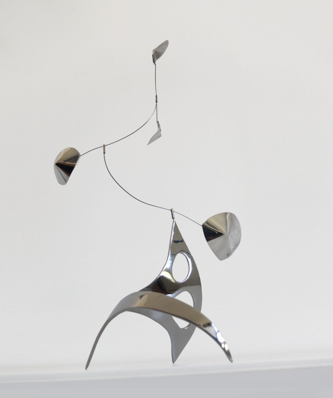 Alex Palenski stabile Silver tabletop jewel sculpture