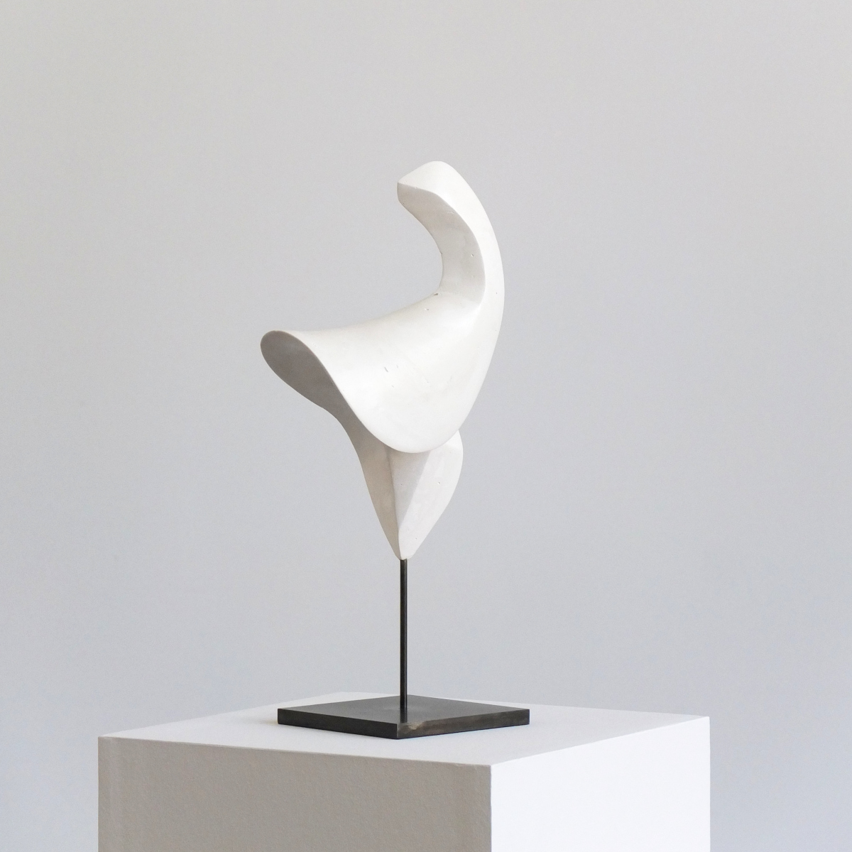 Alex Palenski sculpture plâtre art abstrait armature acier petit format