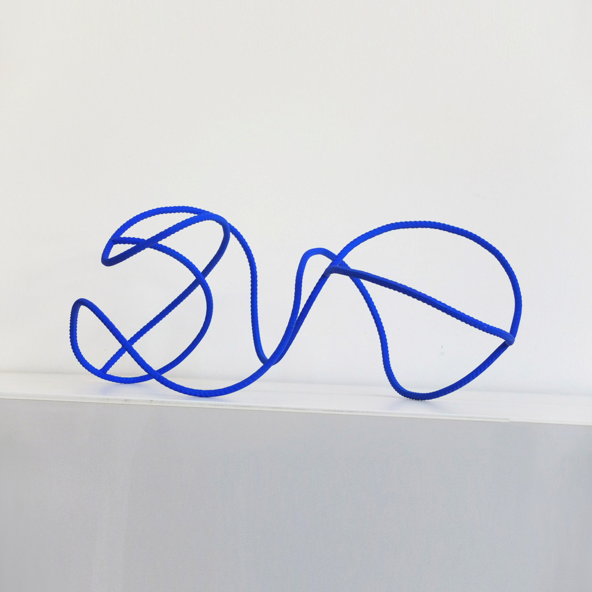 Alex Palenski abstract art sculpture klein blue concrete iron