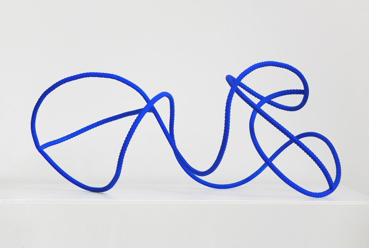 Alex Palenski sculpture abstraite manuélin fer à béton wire art
